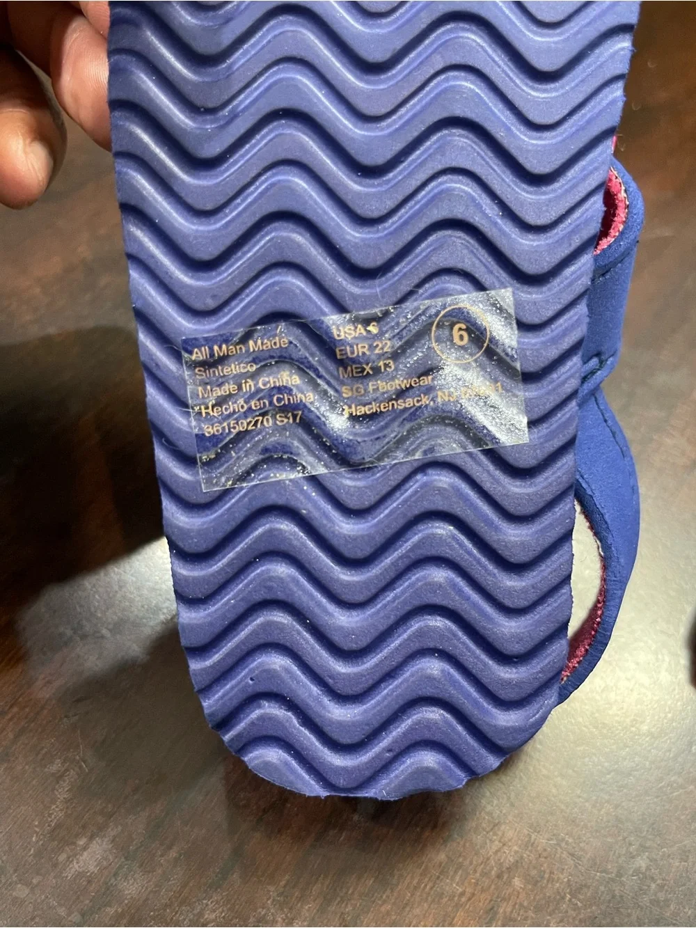 Toddler Navy and Hot Pink Bow Flip Flops